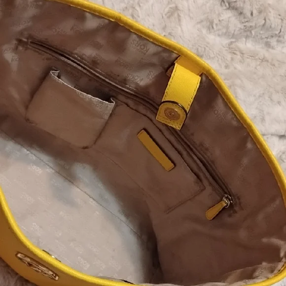EUC💕Michael Kors Yellow Structured Tote with Logo - Picture 5 of 8